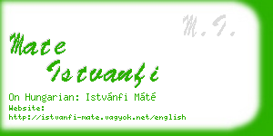 mate istvanfi business card